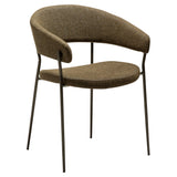 Reboot Stol Dark Olive, Antique Brass