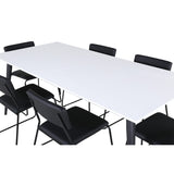 Jimmy, Kenth Rektangulär matgrupp Svart, Svart,Vitt, 195 x 90