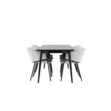 Ellis, Evelina Rektangulär matgrupp Svart,Grå, Svart, 230 x 85