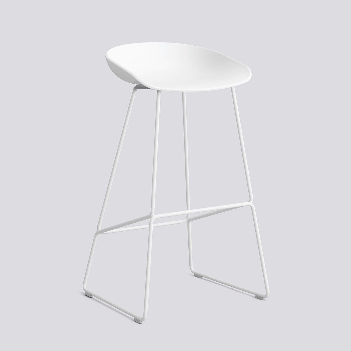 AAS 38 75 cm Barpall White 2.0, White – pulverlackerat stål