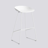 AAS 38 75 cm Barpall White 2.0, White – pulverlackerat stål