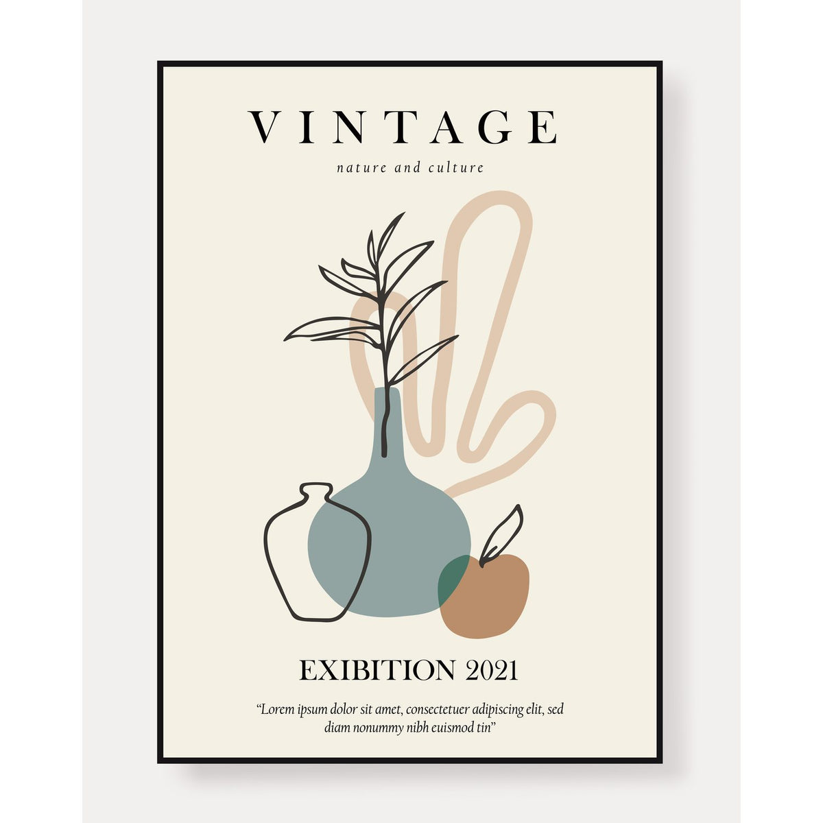 Vintage Poster Beige, 70 x 100 cm