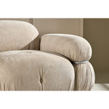 Mika Soffmodul Beige, Vänster Hörndel, Silver