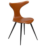 Dolphin Stol Vintage Light Brown Art.Leather, Black