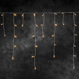 Istapp 336  Amber LED vit kabel Ljusslinga Ute
