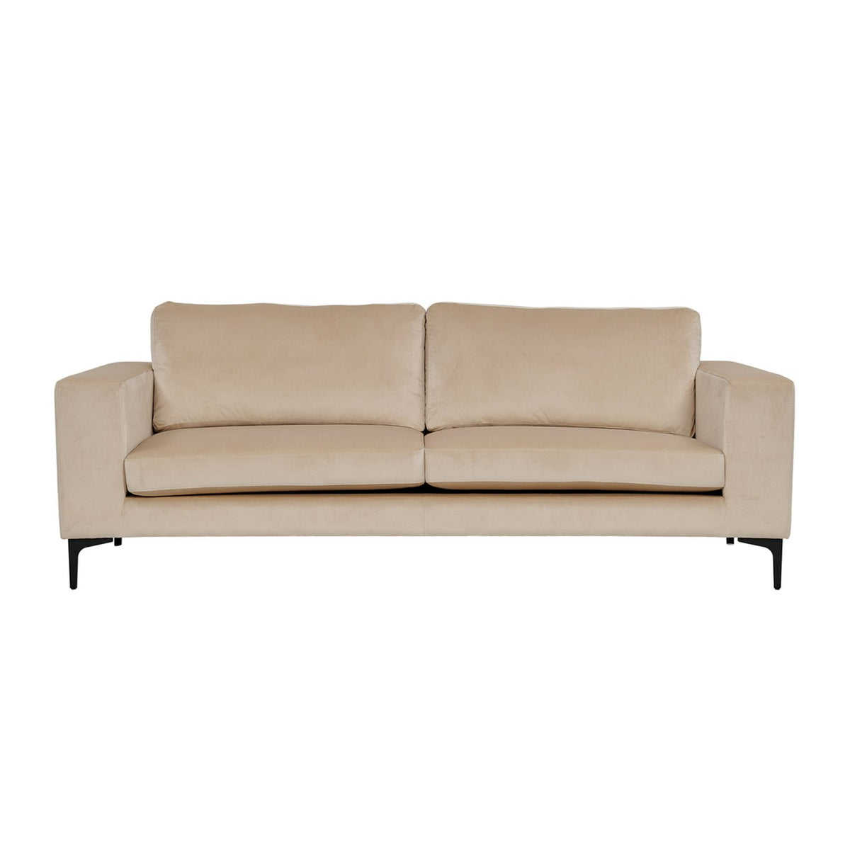 Bolero 3-sitssoffa Beige, Polyestersammet