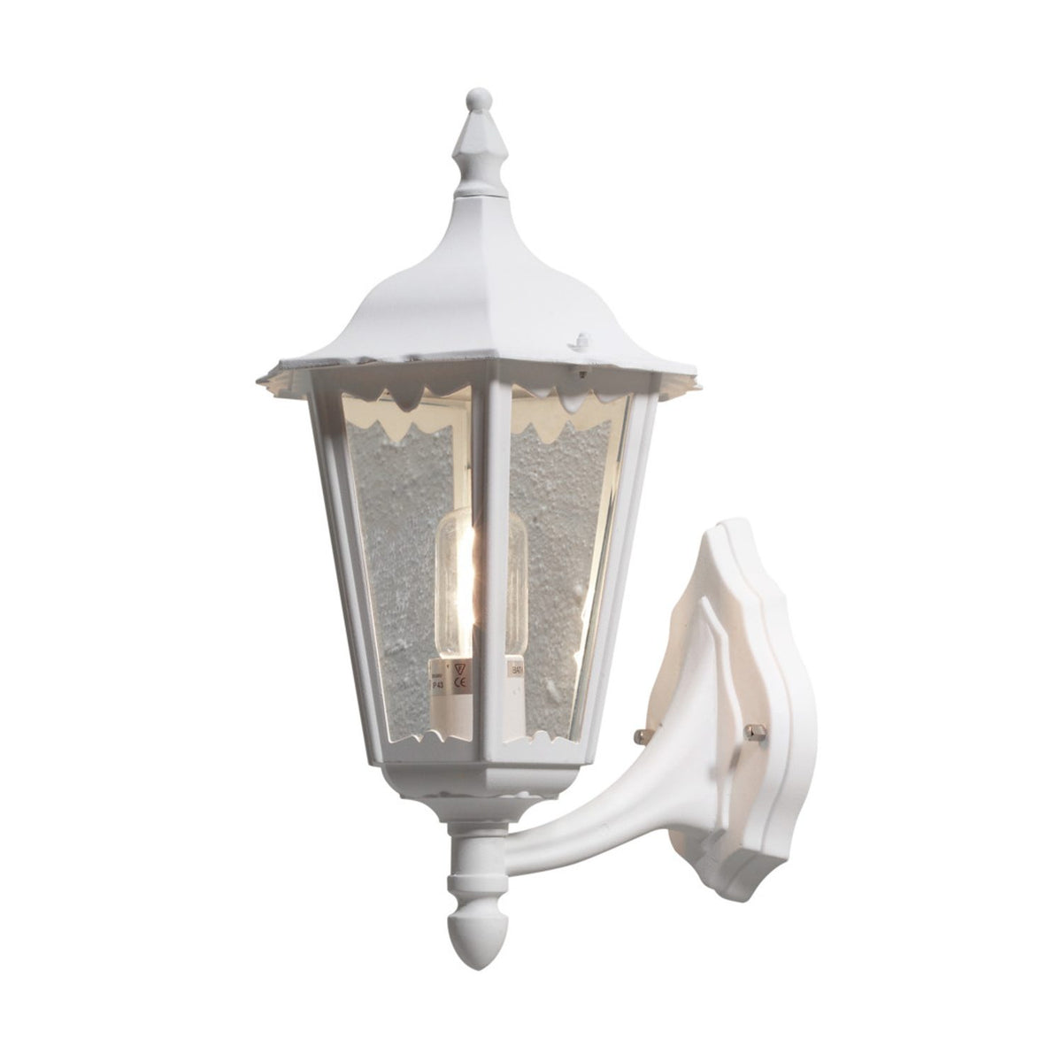Firenze E27 Stor Vägglampa Ute Upp, Svart