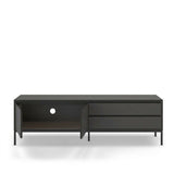 Lorenza (180 x 55 x 40 cm) TV-bänk Antracit trä svart svart