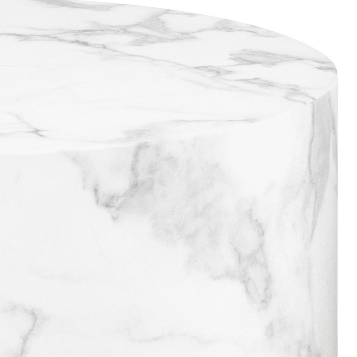 Dijon Soffbord Rund 40x58x58 cm Vit Carrara