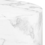 Dijon Soffbord Rund 40x58x58 cm Vit Carrara