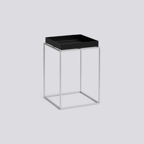 Tray Table L30 × B30 × H44 cm Brickbord Black, Silikonbelagt stål