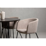 Stone, Berit Rund matgrupp Beige, Svart, Svart, Mocka, ⌀120