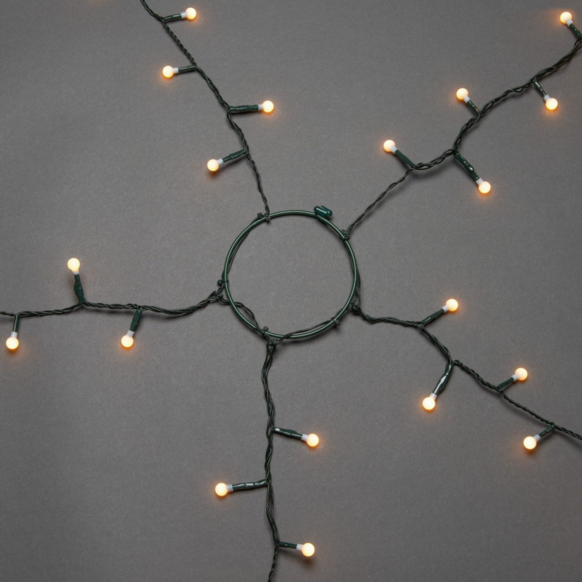 Slinga Amber LED Cherry Grön kabel Julgransbelysning 300 cm