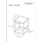 Staal Sidobord White, 37 x 38
