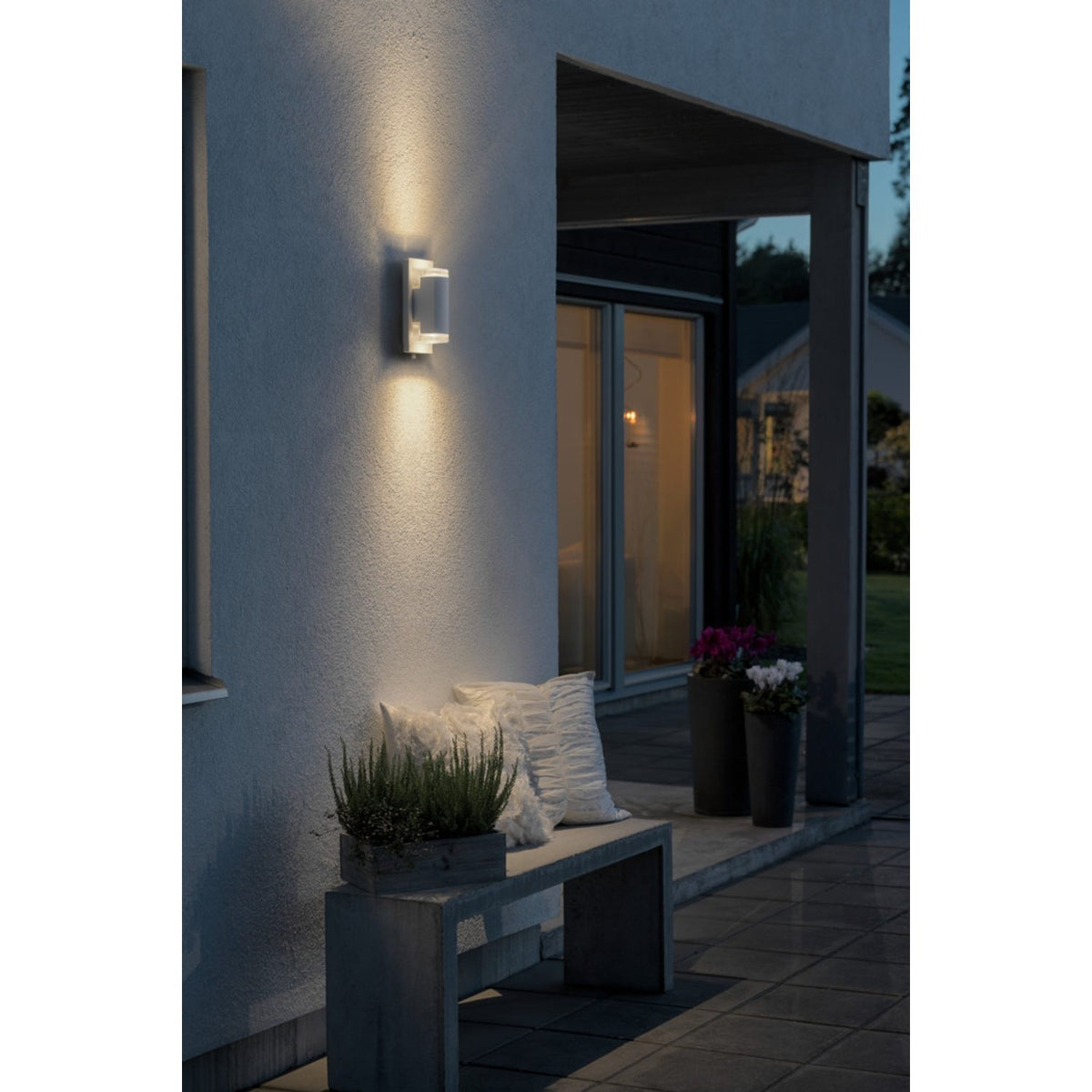 Potenza GU10 22.5 cm Vägglampa Ute Vit