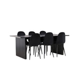 Vail, Polar Rektangulär matgrupp Svart, Svart, 200 x 100