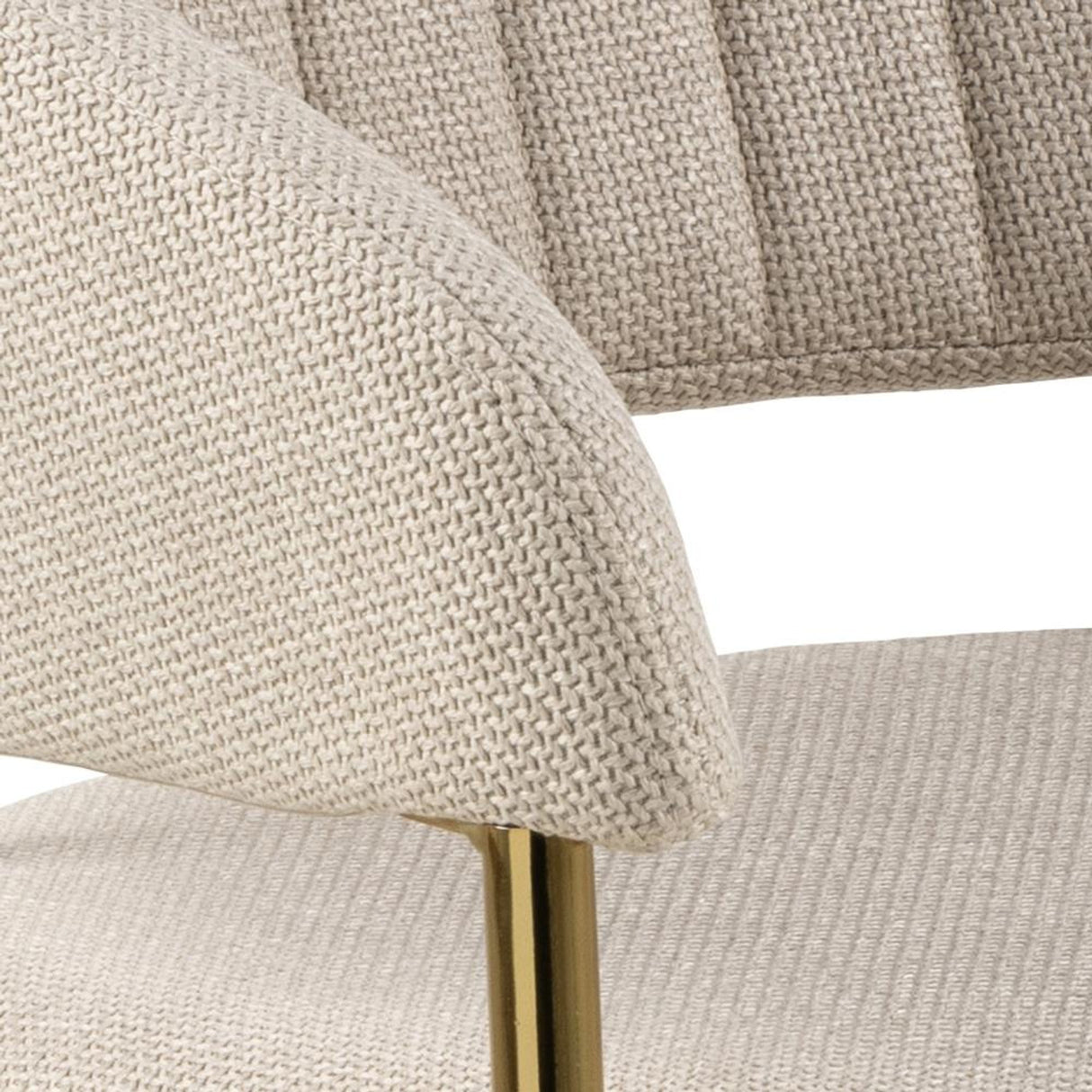 Ann Matstol med Armstöd Basel tyg Beige