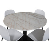 Estelle, Arctic Rund matgrupp Svart, vit, Svart, vit, ⌀106