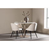 Lycke, Velvet Rund matgrupp Beige,Svart, Beige, ⌀110