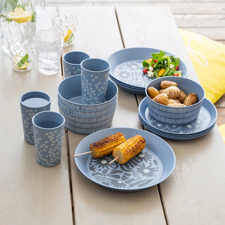 Blomster 16 delar nature flower Servis Blue