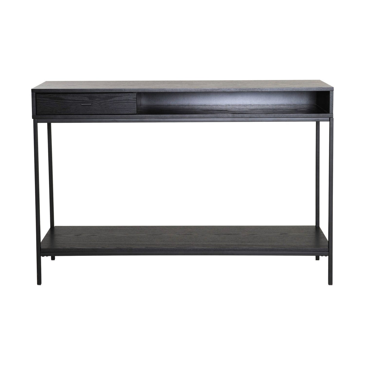 Regal Konsollbord Svartlackad Askfaner