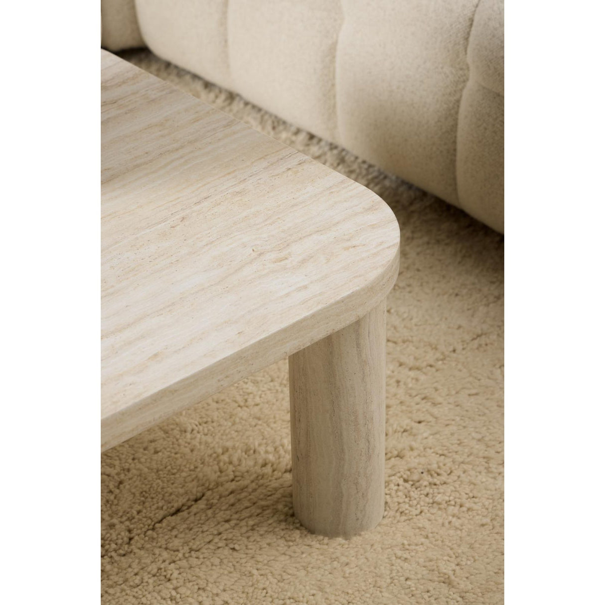Solano Soffbord 36x100x75 cm Travertin