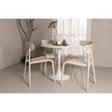 Hamden, Ursholmen Rund matgrupp Beige, Vit, ⌀80