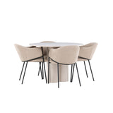 Olivia, Evelina Rund matgrupp Beige,Svart, Beige, ⌀110