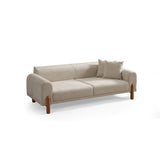 Accra 3-sits (228 x 88 x 75 cm) Creme 3-sits bäddsoffa