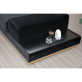 Line med sidobord (320 x 102 x 84 cm) Svart Guld 4-sitssoffa