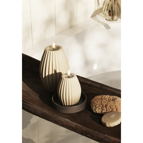 LED Räfflat Stripe 10x15 cm Blockljus Sand