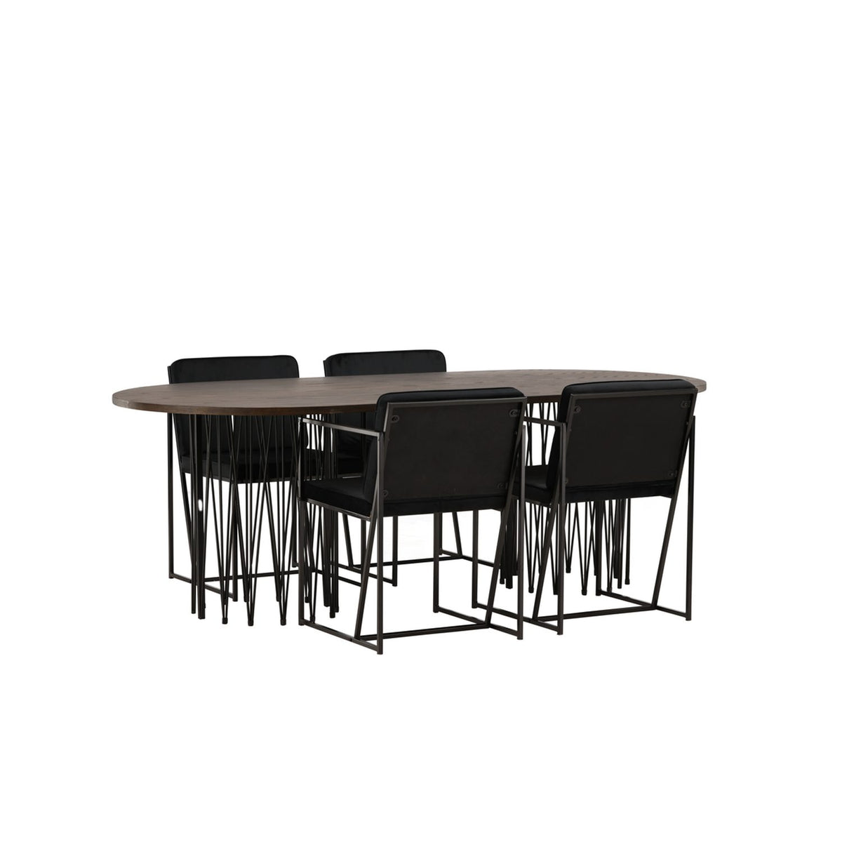 Stone, Richmond Oval matgrupp Svart, Svart, mocka, 220 x 100