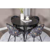 Plaza, Sammet Rund matgrupp Svart, Svart, 4st