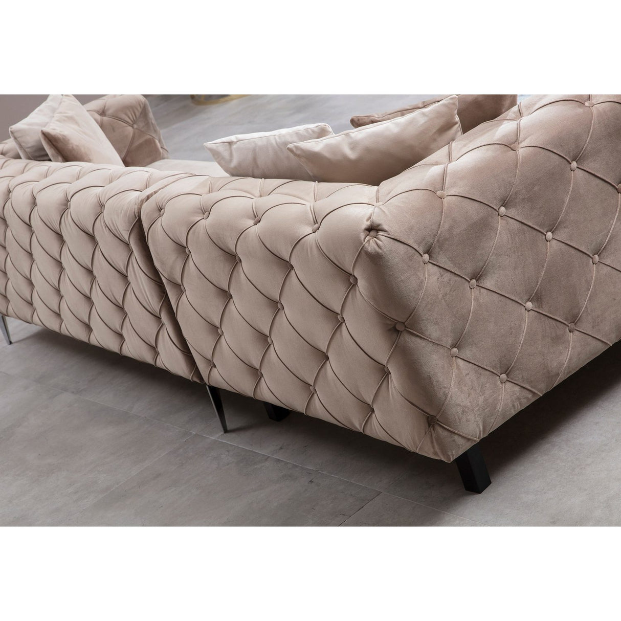 Lyon Beige Hörnsoffa