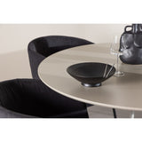 Plaza, Berit Rund matgrupp Svart, Beige, ⌀120