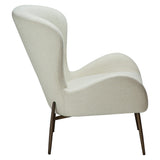 Glam Loungefåtölj Bone White, Antique Brass, 85 cm