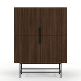 Edinburgh (100 x 128 x 40 cm) Sideboard Milano valnöt svart