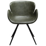 Gaia Stol Vintage Green Art.Leather, Black