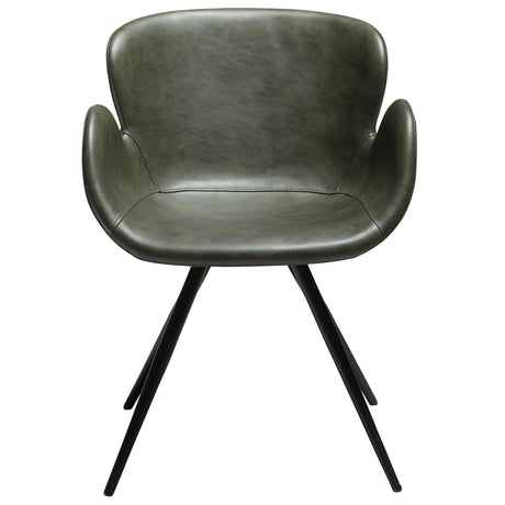 Gaia Stol Vintage Green Art.Leather, Black