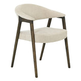 EDDA Matstol creme/brunlackad ek