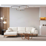 Addis Abeba Oak (170-280 x 98 x 78 cm) Hörnsoffa Vit, Vänster