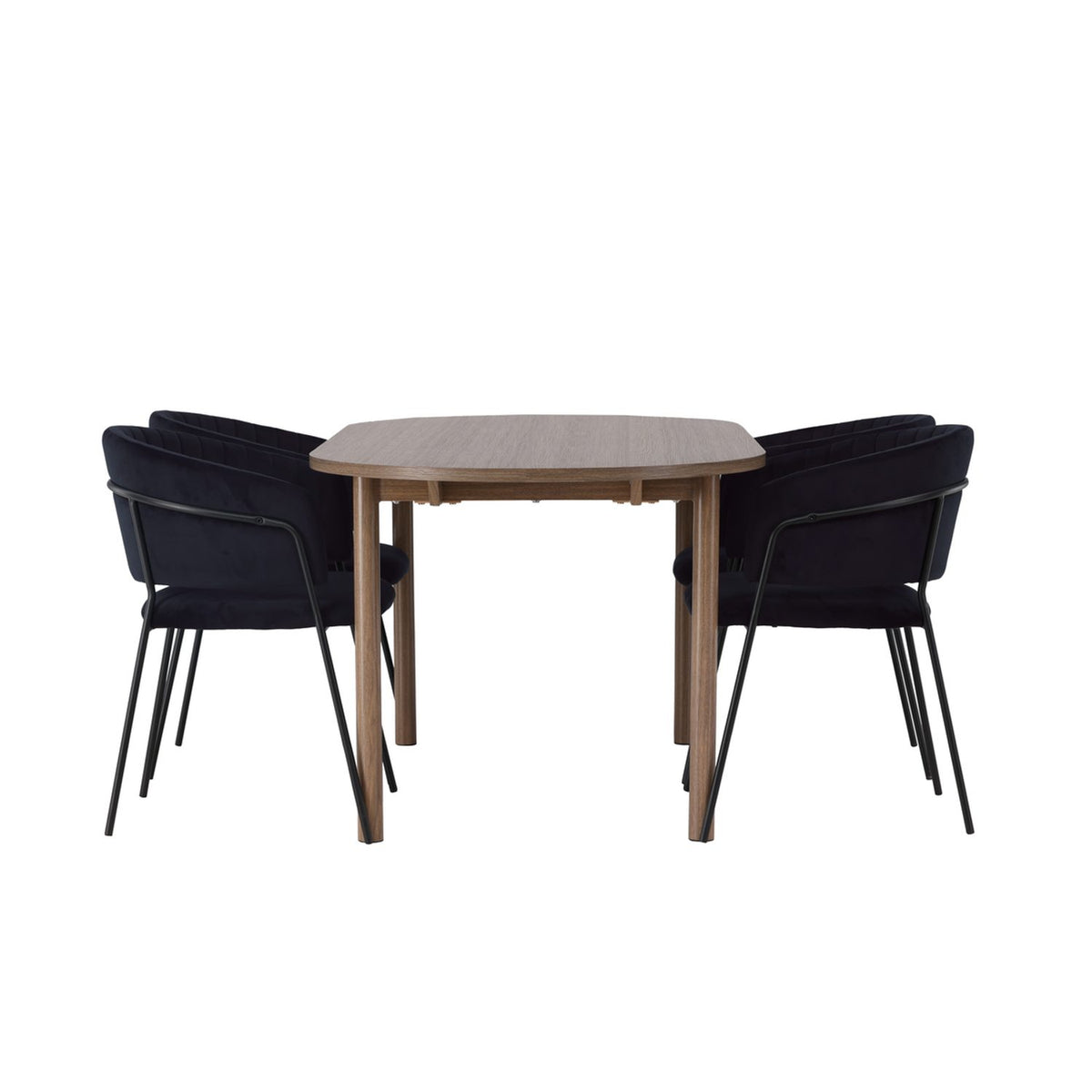 Andy, Selma Oval matgrupp Svart, Natur, 180 x 90