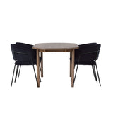 Andy, Selma Oval matgrupp Svart, Natur, 180 x 90