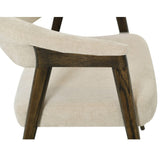 EDDA Matstol creme/brunlackad ek