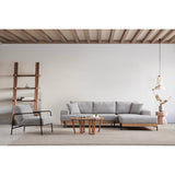 Kigali Oak (280-170 x 98 x 78 cm) Hörnsoffa Grå, Höger