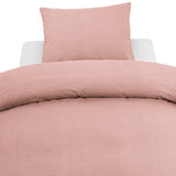 2-Dels Set Washed Påslakanset Enkelsäng Ny Rosa