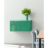 Perforated Cabinet litet 89 × 40 × 45 cm Väggskåp Soft jade