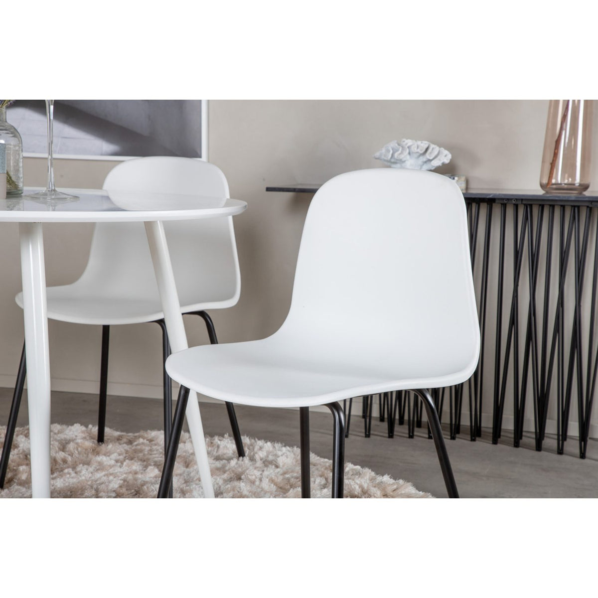 Plaza, Arctic Rund matgrupp Svart,Vitt, Vit, ⌀100