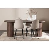 Härön, Polar Ovalt matgrupp Beige,Svart, Mocka, 200 x 90