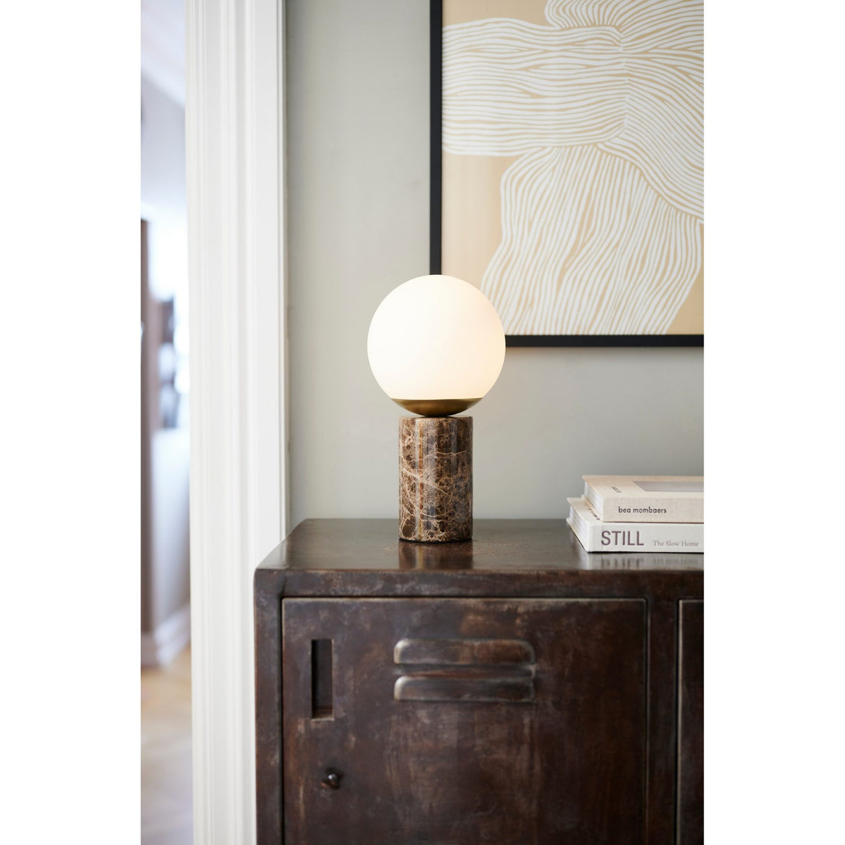 Lilly Marble Bordslampa Brun